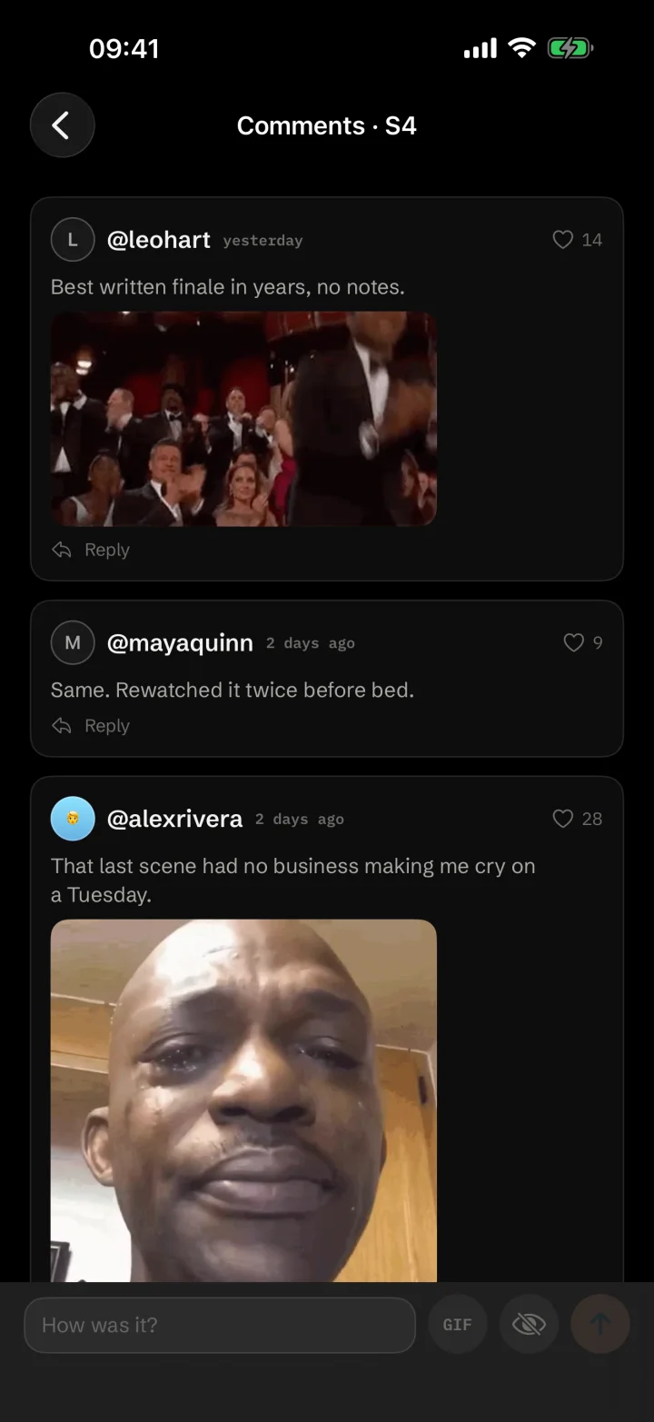 Conversation after watching